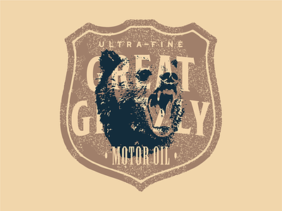 Great Grizzly badge bear branding grizzly bear logo
