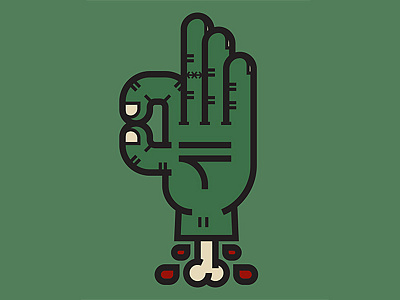 Zombie Hand (1 of 7) character design flat illustration undead zombie