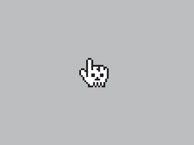 Skull Clicker character dead logo mouseover pixel pixel art skull