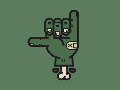 Zombie Hand (2 of 7) cartoon character dead hands illustration undead zombie