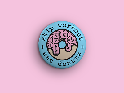 Daily Struggle button donut fitness pastels workout