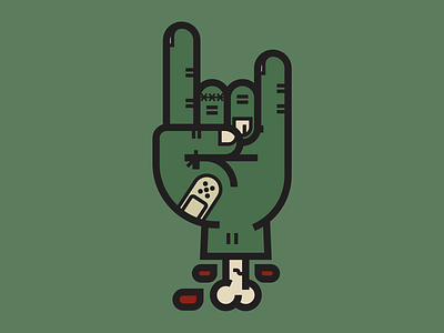 Zombie Hand (3 of 7) cartoon character dead hand illustration logo undead zombie