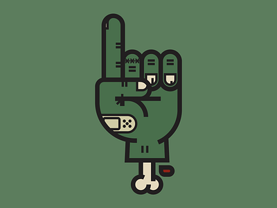 Zombie Hand (6 of 7) cartoon character dead hand illustration undead zombie