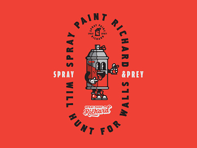 Spray Paint Richard cartoon character design graffiti grit illustration logo mascot mascot logo retro spray can spray paint texture type typography
