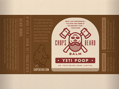 CHOPS Beard Balm - Yeti Poop Label