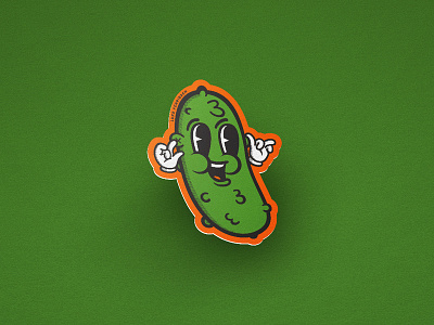 Silly Dilly cartoon character dill food pickle silly sticker tickle