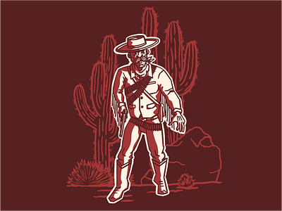 Outlaw cactus cartoon character cowboy desert gun outlaw ranger red dead redemption red dead redemption 2 western wild west