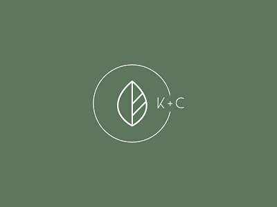 Kelley & Cricket | Mark circle logo design food blogger graphic design leaf logo mark minimal