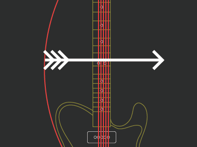 Guitarrow arrow guitar illustration