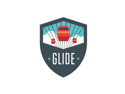 Glide Logo aerial glide gondola illustration logo tramway