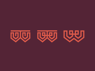 W Logotype Variations logotype w