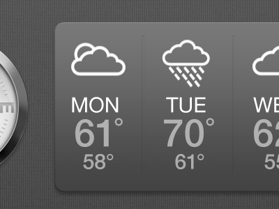 Weather Widget clouds ui design user interface weather widget