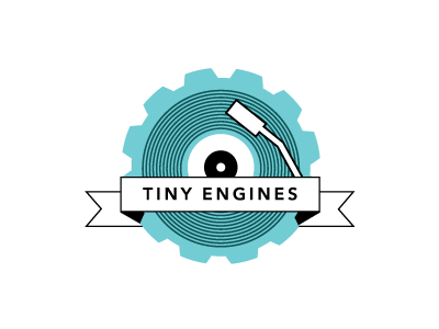 Tiny Engines Logo identity logo records tiny engines