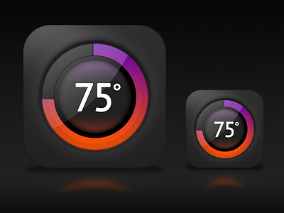 Thermostat Icon iconography temperature thermostat