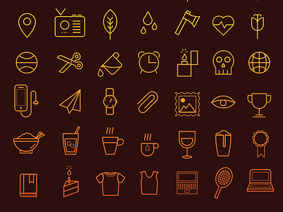 Line Icons iconography icons illustration