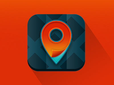 Maps Icon WIP gps icon iconography maps orange