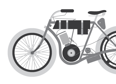 They Don't Make 'Em Like They Used To bike design illustration motor