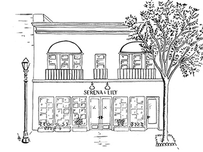 Summit NJ. Store drawing blk/wht black and white building drawing micron pens sketch store