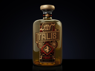 Talis Vodka alcohol label packaging spirits vector