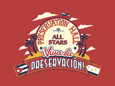 ¡Viva la Preservación! cuba new orleans preservation hall all stars tshirt