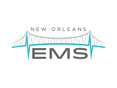 New Orleans EMS ems logo new orleans tshirt