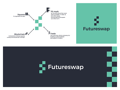 Futureswap block blockchain brand chain f financial lettermark logo negative space s square