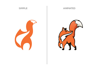 Fox simple animated animated brand brand and identity branding fox logo simple