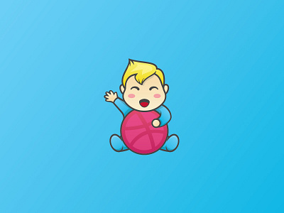 Dribbble Invitation animated baby brand dribbble invitation kids logo