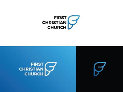 First Christian Church brand branding brandmark christian church first logo wing