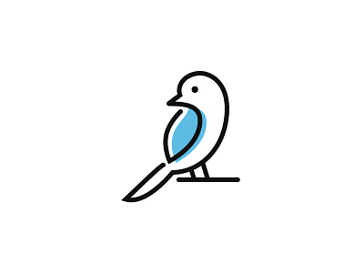 Bird Line bird blue brand branding design line logo outline simple