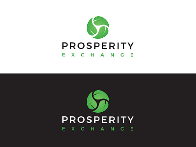 Prosperity Exchange brand eco ecosystem exchange leaf logo rotation