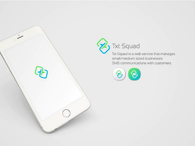 TXT Squad brand branding bubble chat logo message squad text