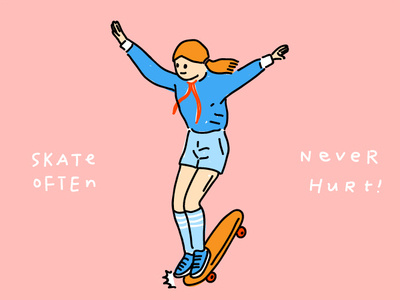 skate often never hurt！ illustration