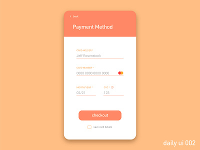 Daily UI Challenge #002 - Credit Card Checkout