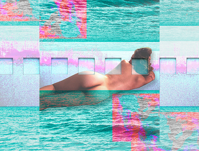 Relax With Me – T-shirt, Print collage glitch grunge texture photomanipulation