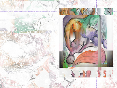 "Polymorphic" mockup spread abstract art colorful glitch illustration zine