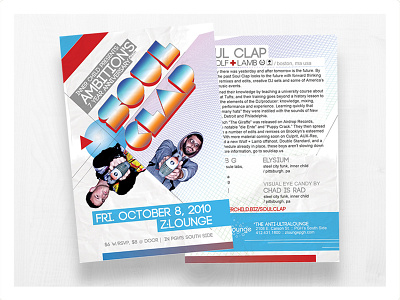 Flyers for Soul Clap design illustration typography vector