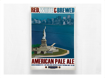 Beer Poster American Pale Ale by Brewerkz design illustration typography vector
