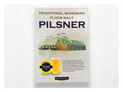 Pilsner Poster for Brewerkz design illustration