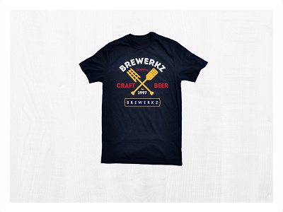 Brewerkz Tshirt branding design vector