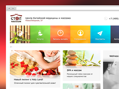 Chinese SPA Centre Site colors ui