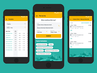 Timetable App app booking bus commute minimal mobile page product schedule timetable transport