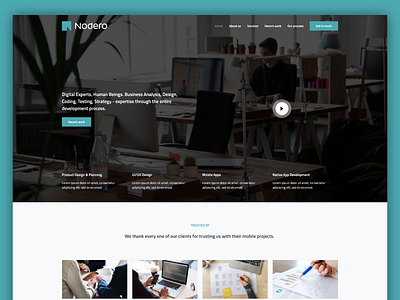 Nodero Website landing Page business design desktop header landing page site software ui ux web website