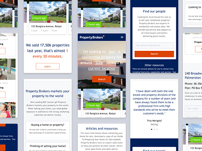 Real Estate Website | Mobile app blue branding dark design desktop estate experience interface landing mobile mock up orange page real typography ui ux web