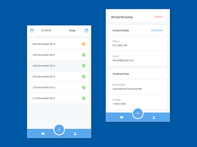 Dashboard & User Profile - Medical Adherence App