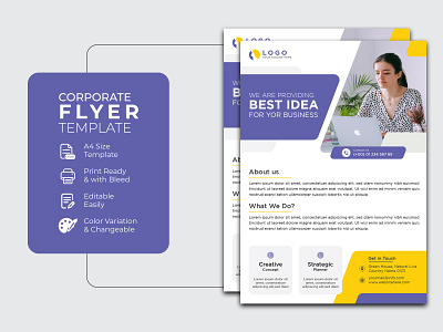 Trendy Corporate Business Flyer Template design