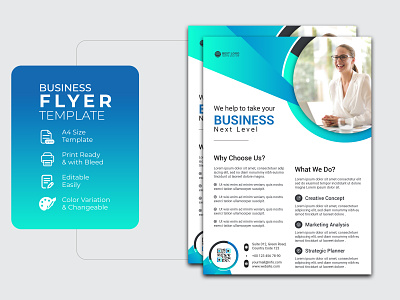 Creative Business flyer template design