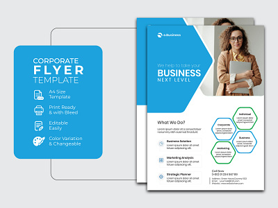 Trendy Corporate Business flyer Design Template