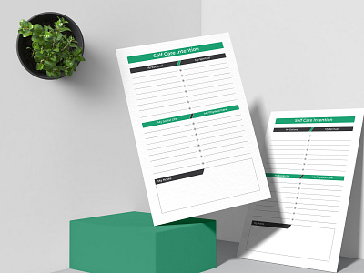 Personal Care Intention Planner Template personal information