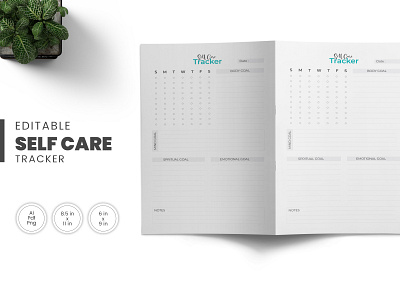 Self Care Tracker Template design